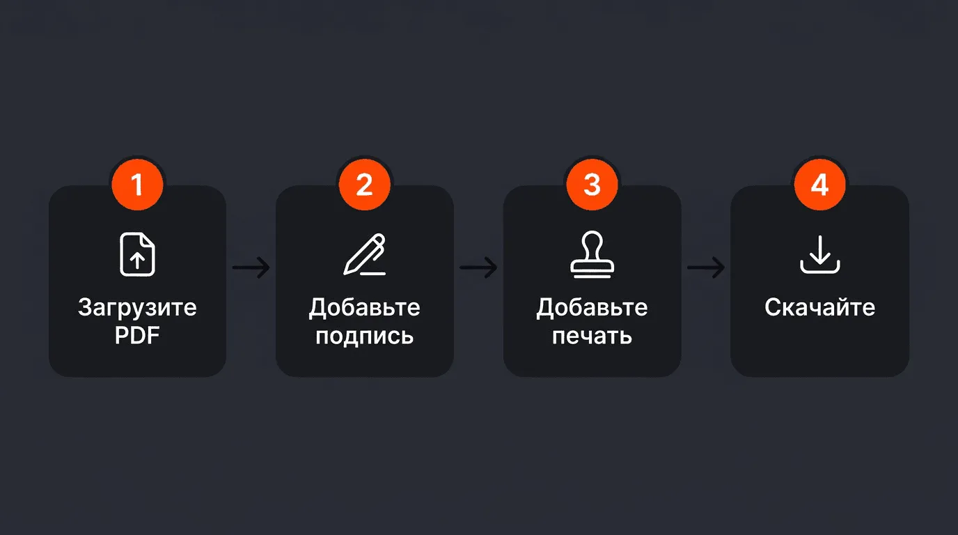 Шаги подписания акта в SignDog